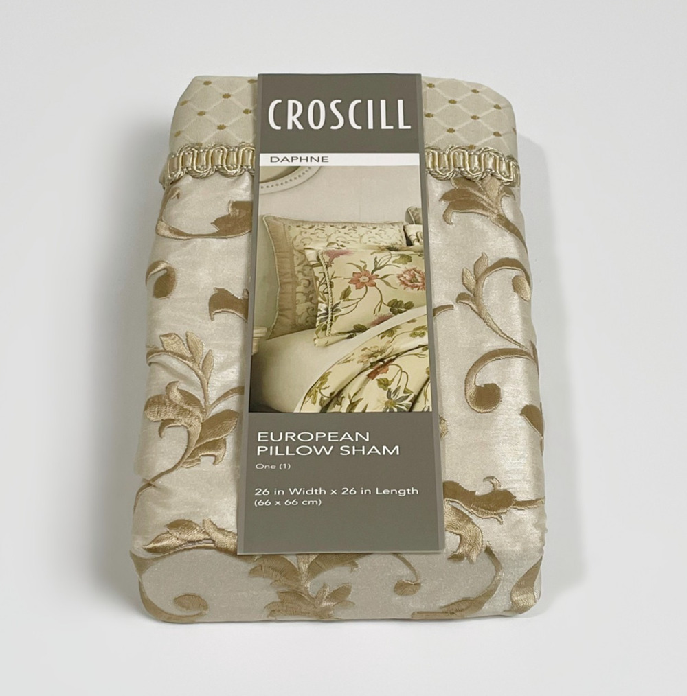 Croscill Daphne Gold European Pillow Sham 26" x 26"